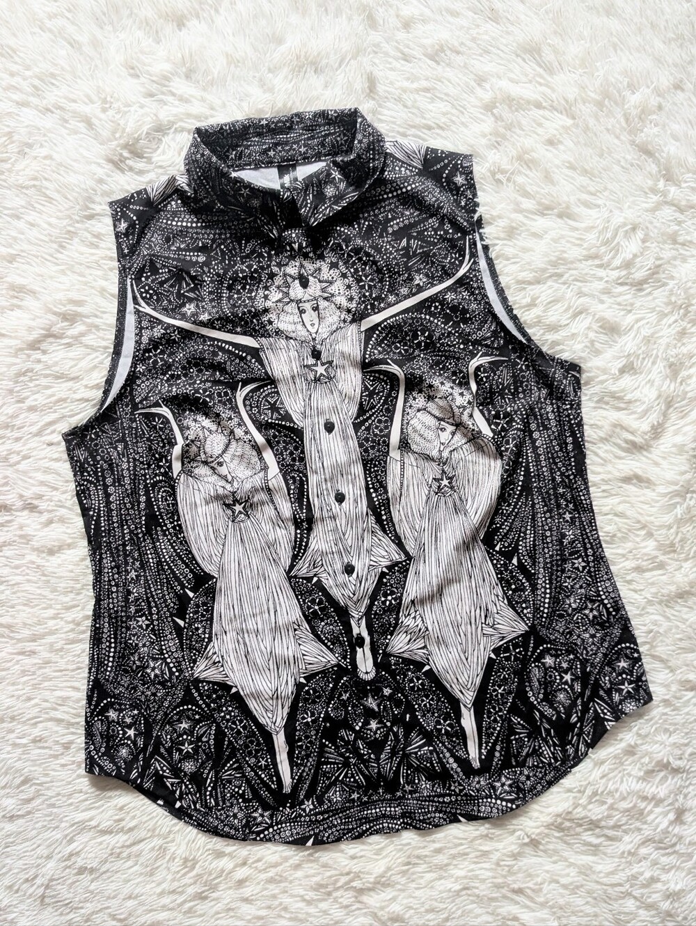 Blackmilk The Sacred Flame Witchy Harvest Collection Business Time Shirt Large - Picture 4 of 10